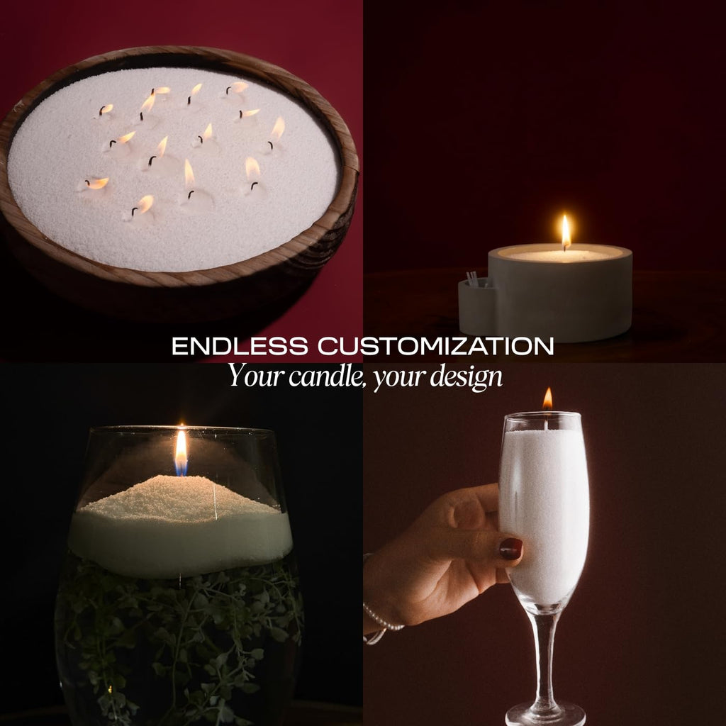 18oz Sand Pearled Candle with 30 Wicks U456