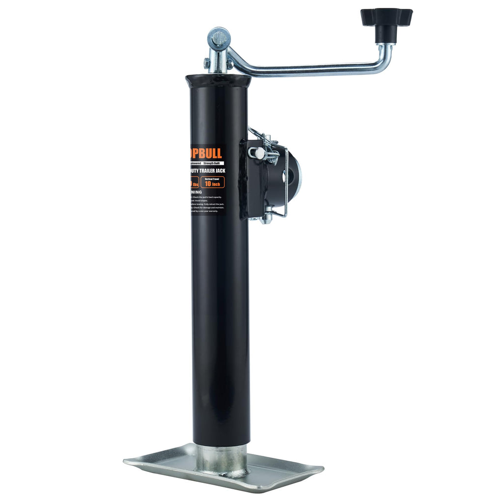 5000 lb Weld-on 10" Lift Trailer Jack with Footplate H5813