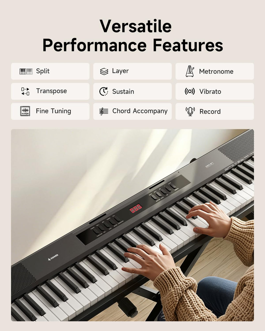 88 Key Semi-Weighted Digital Piano with Carry Bag M4320