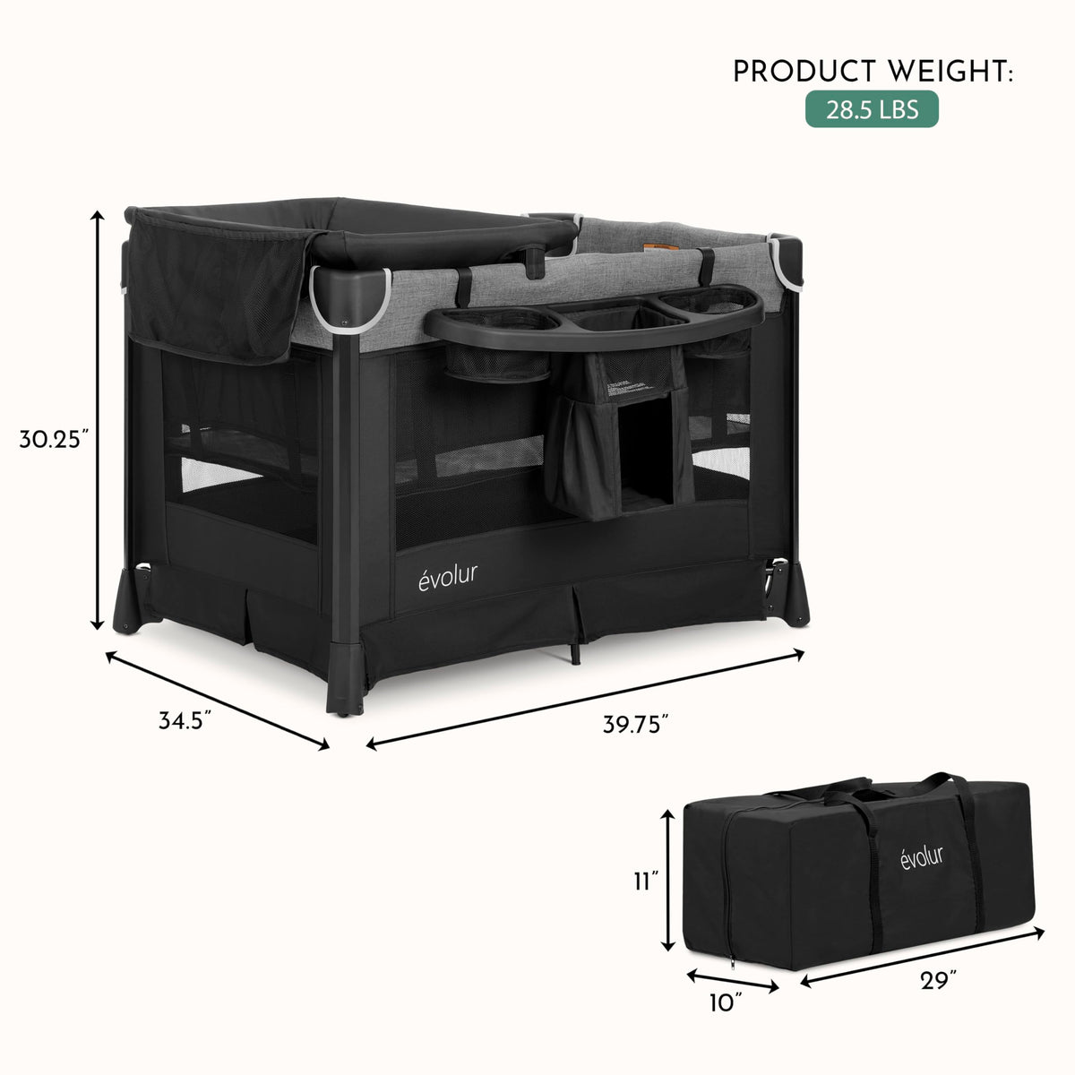 Portable Playard with Bassinet & Changing Table J2919