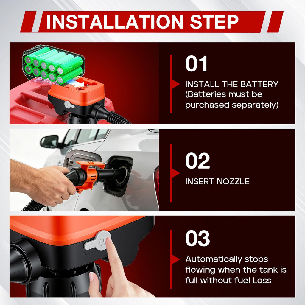 Cordless Fuel Transfer Pump 3.2 GPM with Auto-Stop H2648