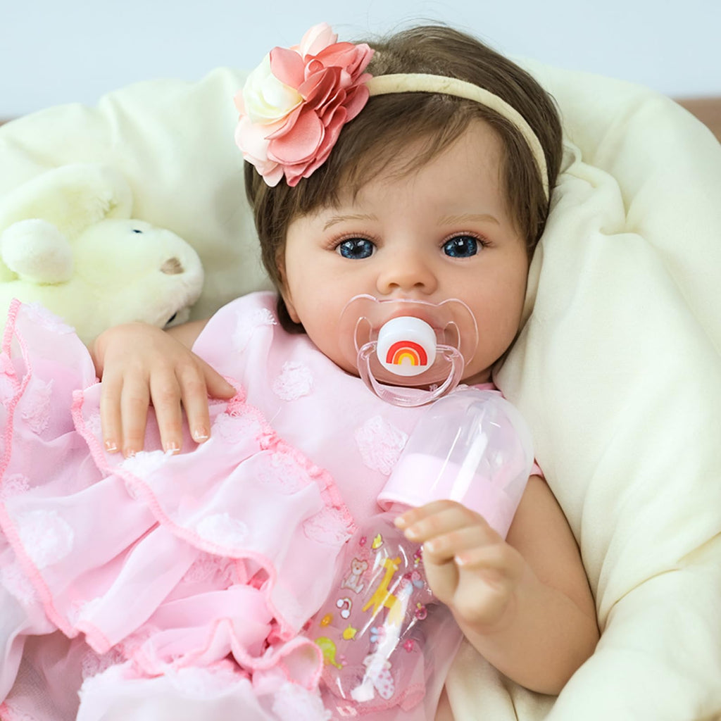 20 Inch Lifelike Reborn Baby Doll Girl with Soft Weighted Body E2827