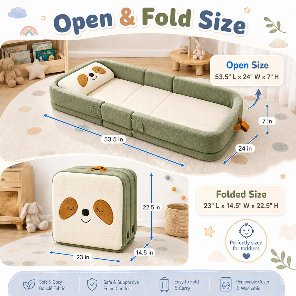 Foldable Portable Toddler Travel Bed with Pillow V63972