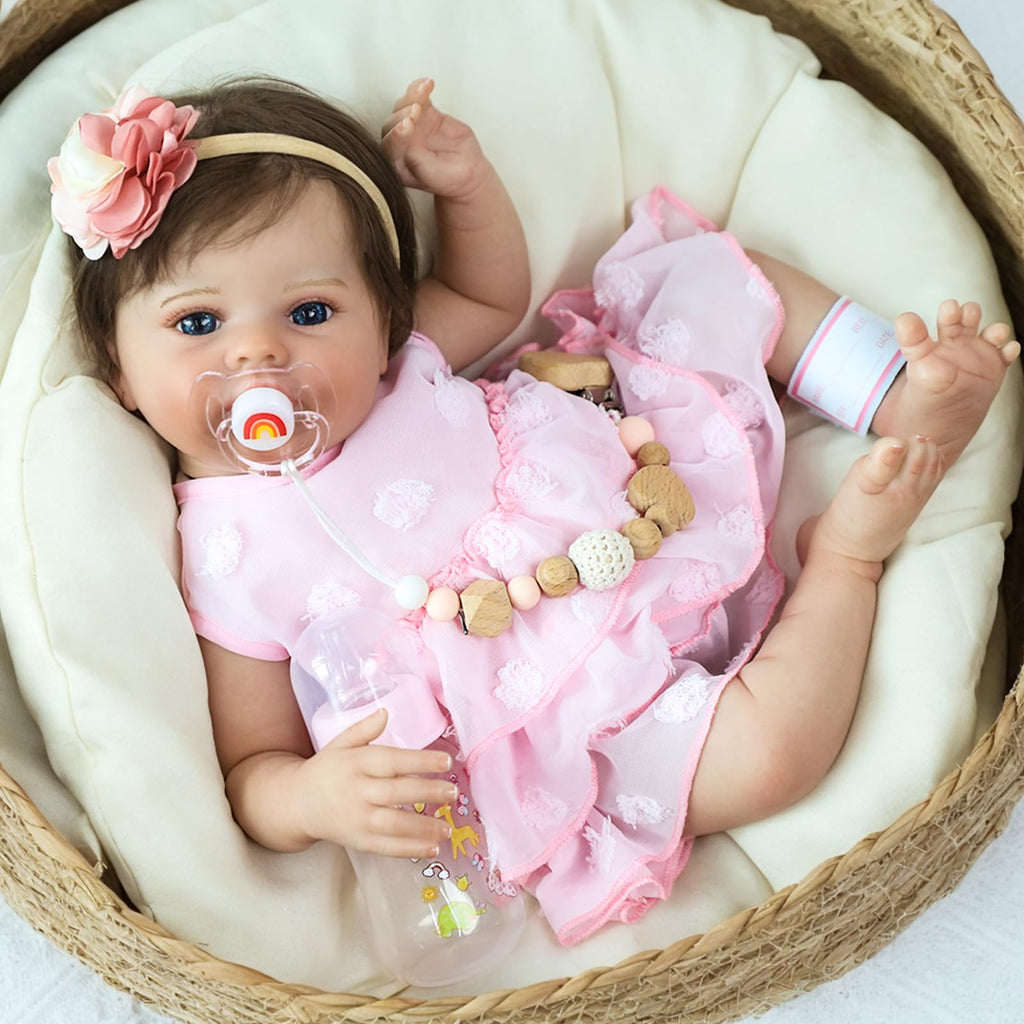 20 Inch Lifelike Reborn Baby Doll Girl with Soft Weighted Body E2827