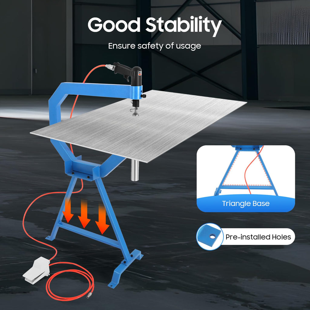 Pneumatic Planishing Hammer with Steel Frame Stand and Foot Pedal V376