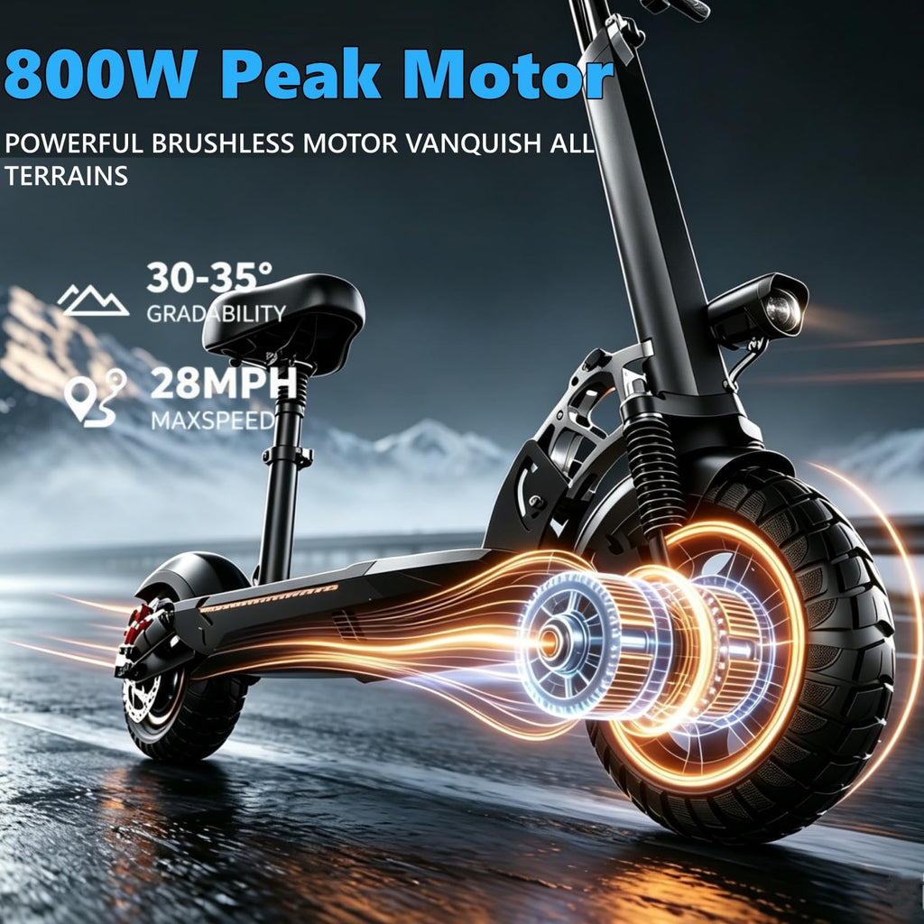 800W 45 Mile Range 25 Mph Foldable Electric Scooter with Seat A9975