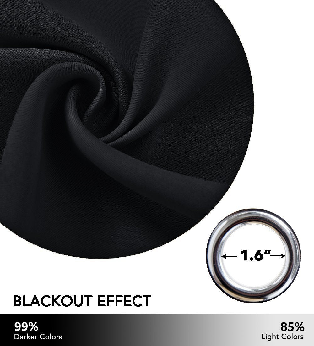 Black Room Divider Curtain 7' x 8.3' 1 Panel X4841