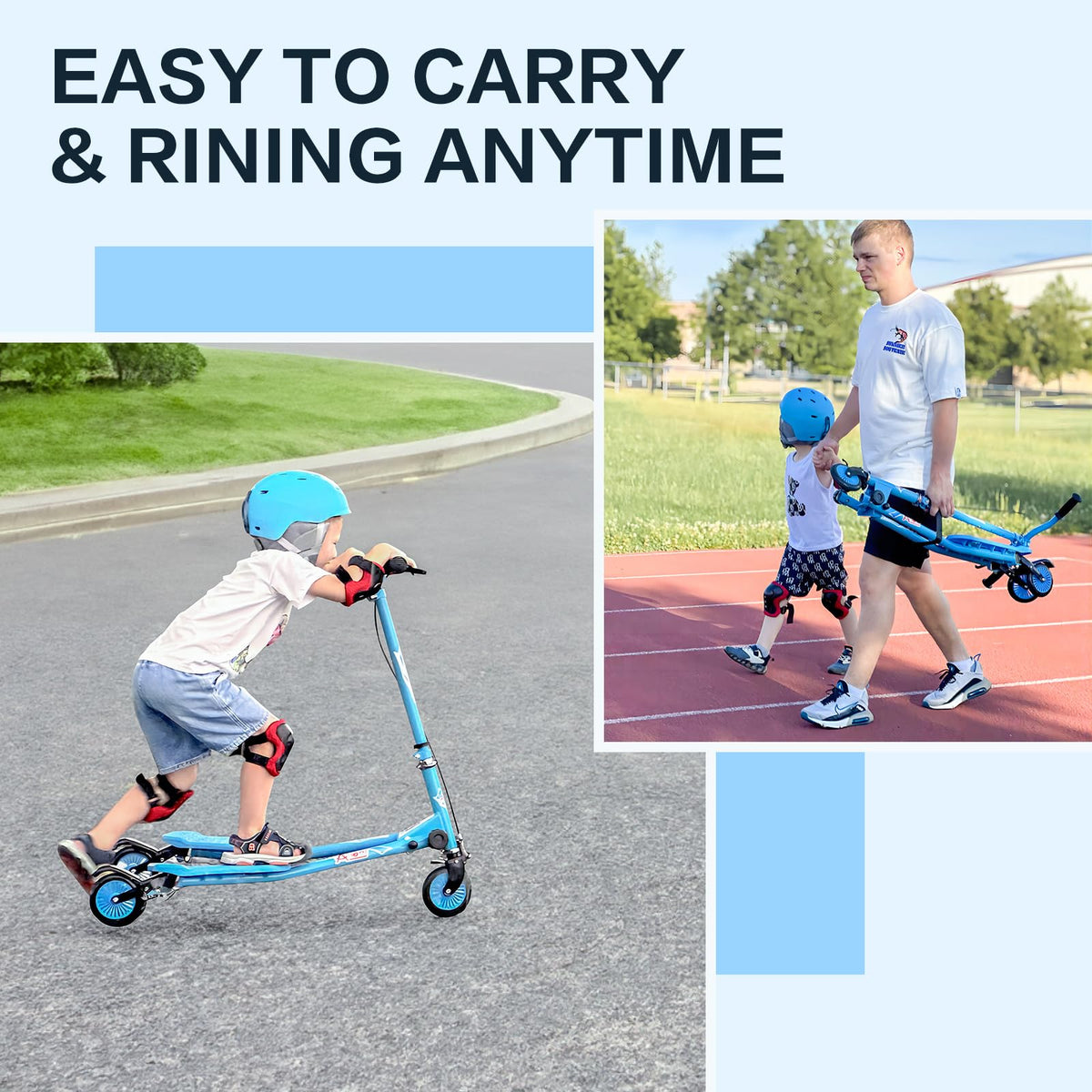 3 Wheels Drifting Scooter with Adjustable Height & Foldable J9700