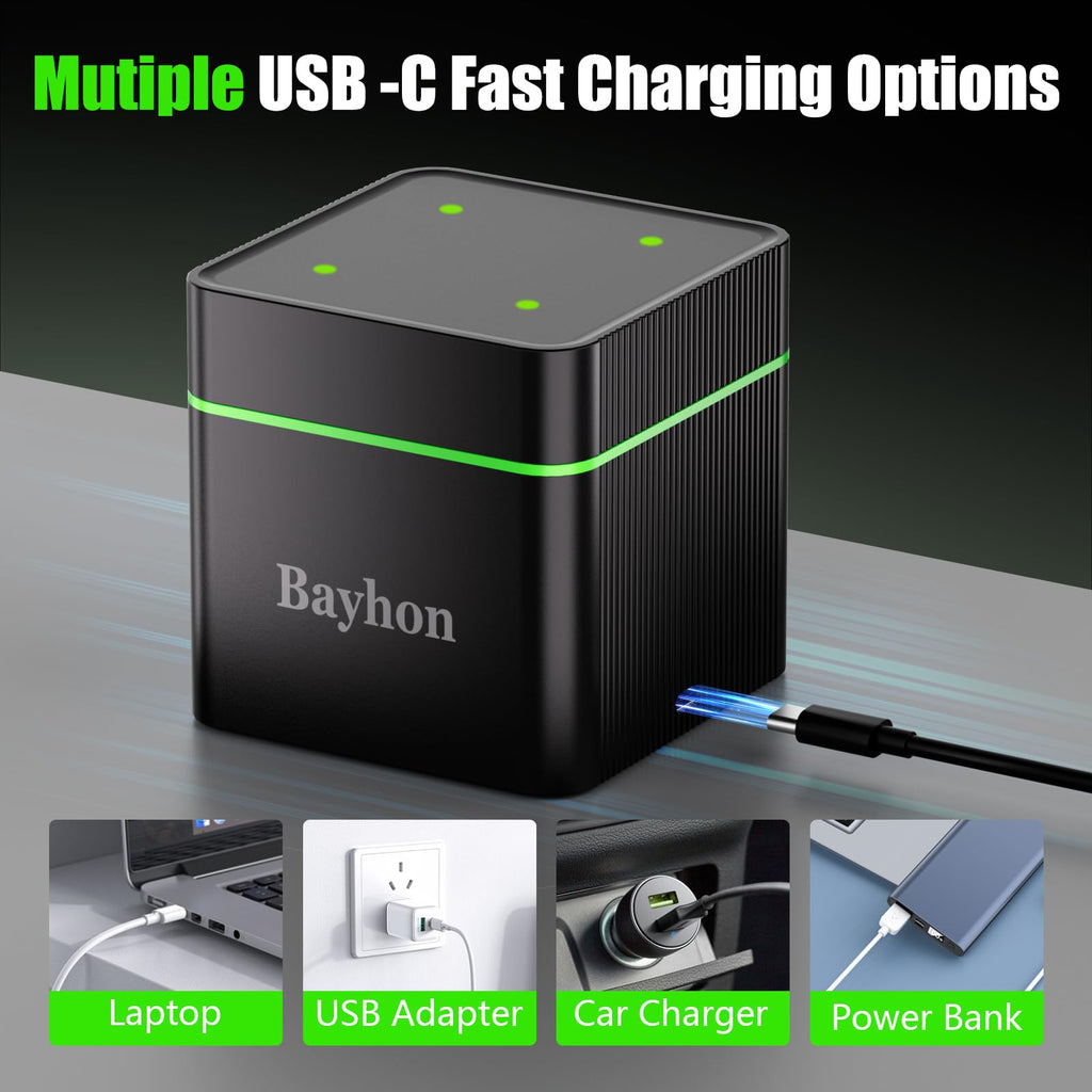 10000mAh D Rechargeable Batteries with 4-Slot Type-C Charger Y9945