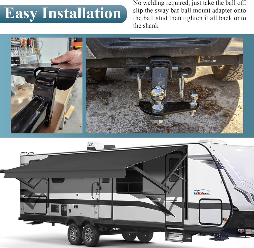 Anti Sway Trailer Hitch Adapter for 2" Square Ball Mounts C927439