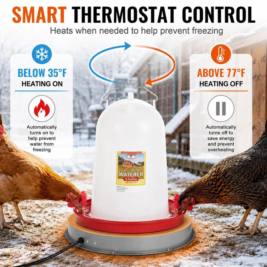 Heated Chicken Waterer 5 Gallon 125W T413940
