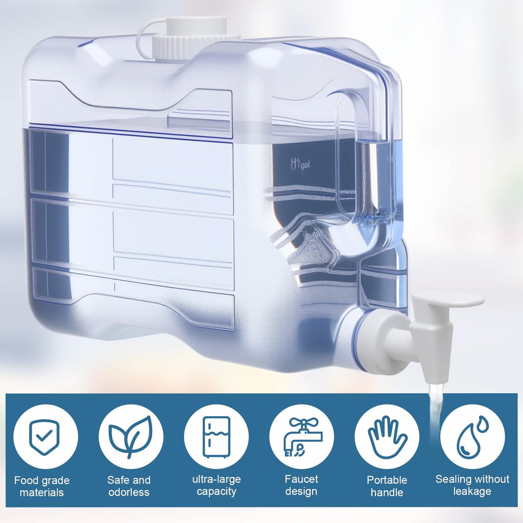 2 Gallon Plastic Water Dispenser Bottle U45025