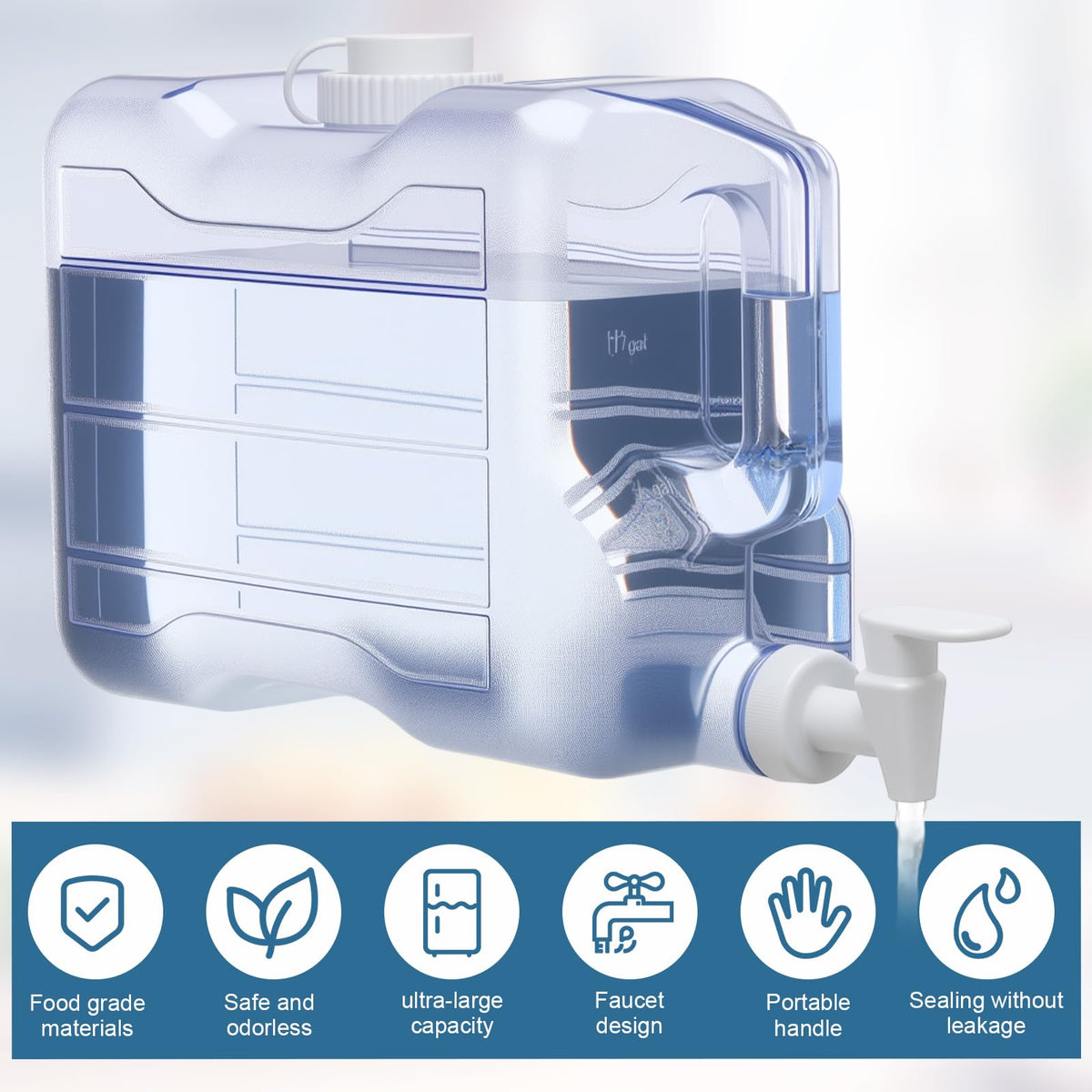 2 Gallon Plastic Water Dispenser Bottle U45025