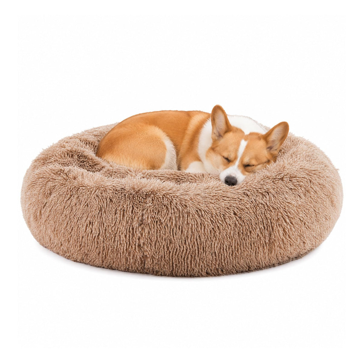 30.7 Inch Fluffy Faux Fur Plush Dog Bed M912