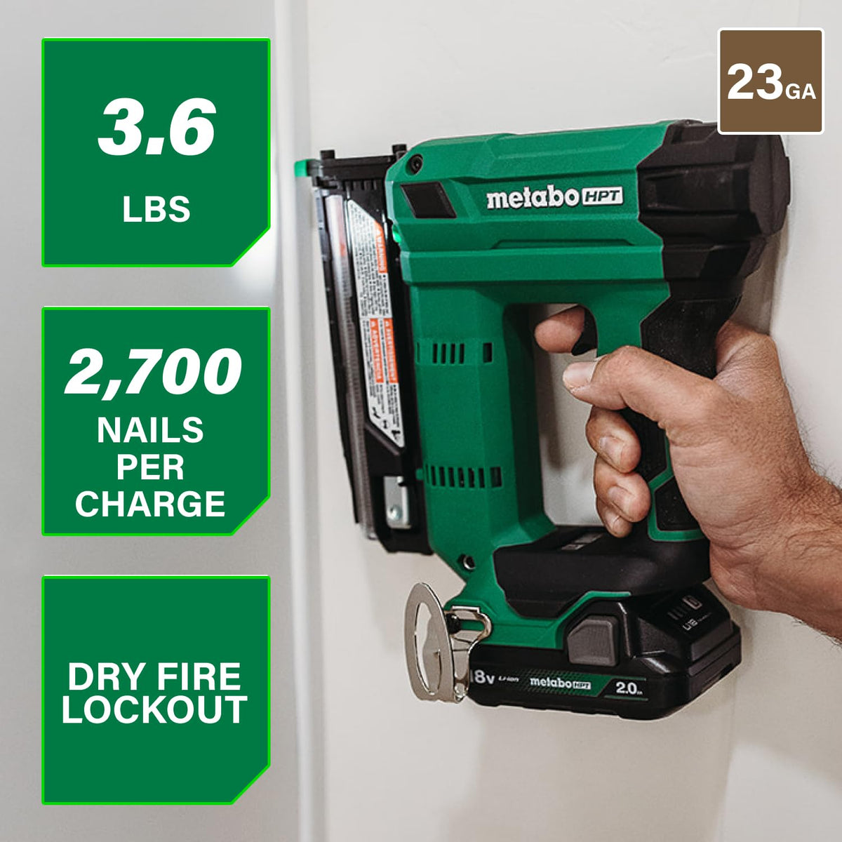 23 Gauge Cordless Pin Nailer Kit D53654