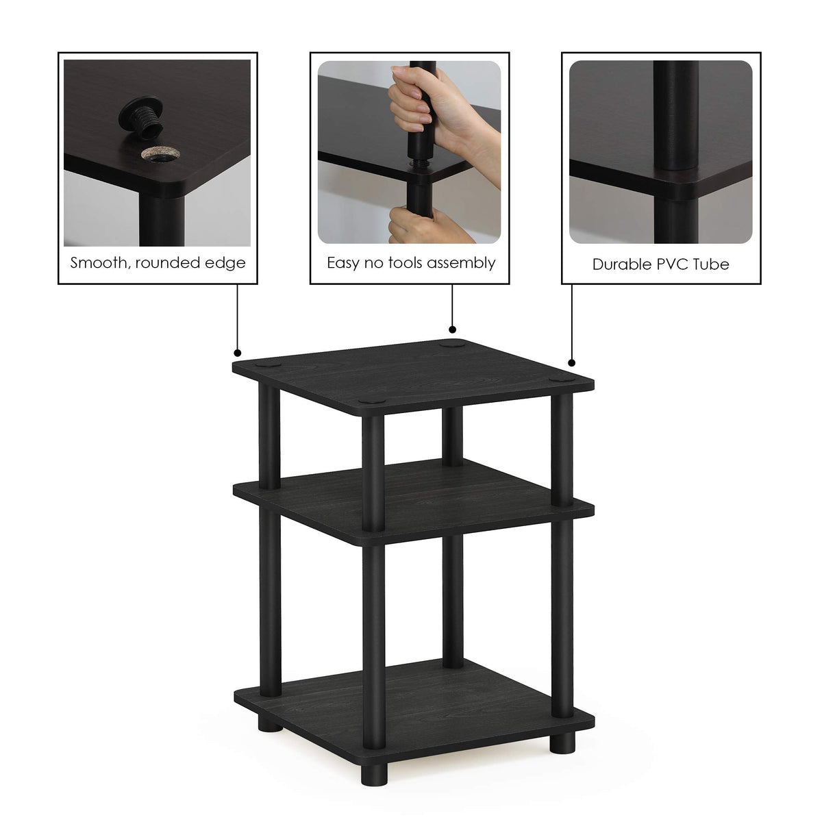 3-Tier Square Side Table G246