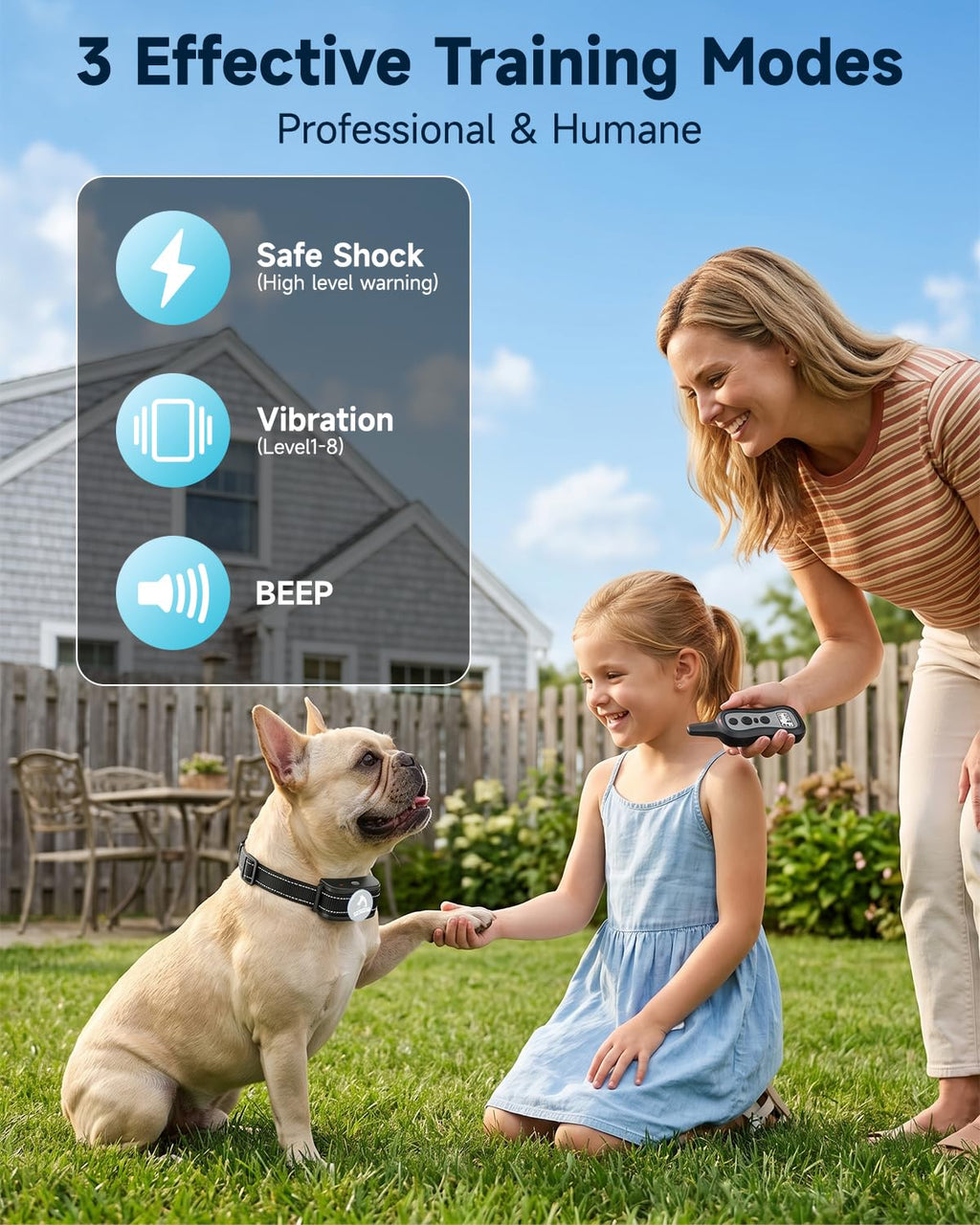 Dog Training Collar with Remote, 3 Training Modes, Rainproof T161557
