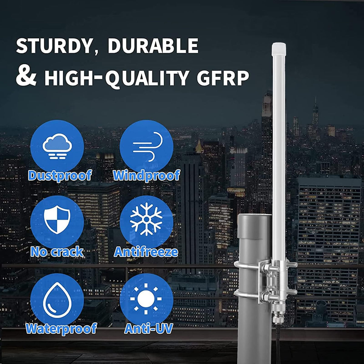 915MHz 5.8dbi Long Range Antenna with 10ft Cable M1595