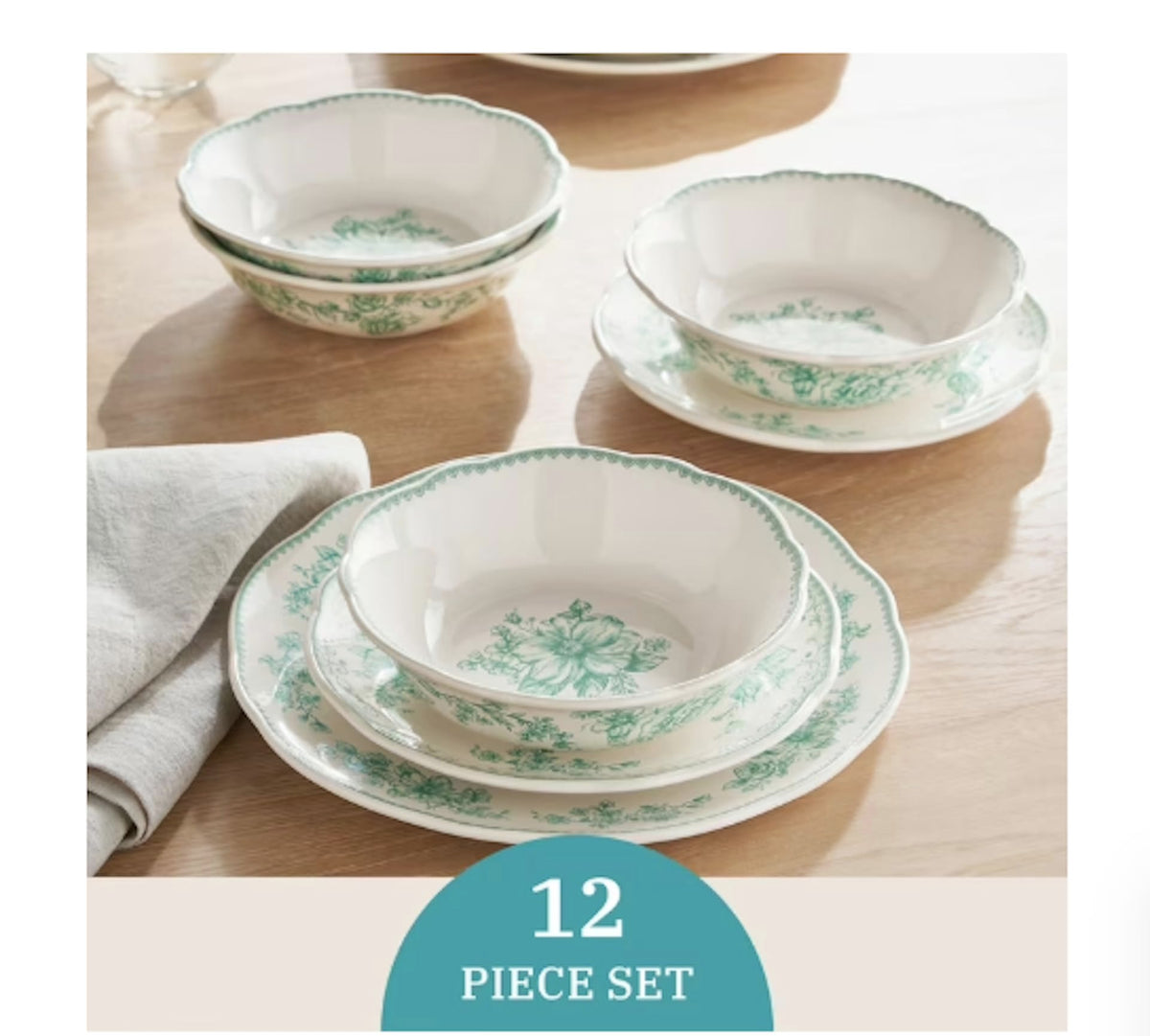 12-Piece Stoneware Dinnerware Set G57823