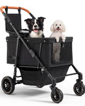 Foldable Ventilated Dog Stroller with Canopy N281