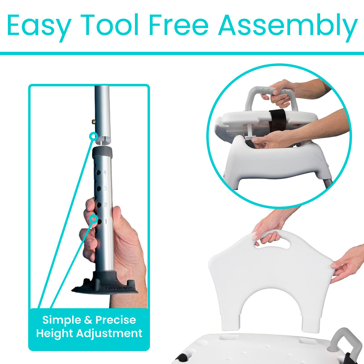 Sliding Shower Chair with Soap Tray and Safety Belt N382