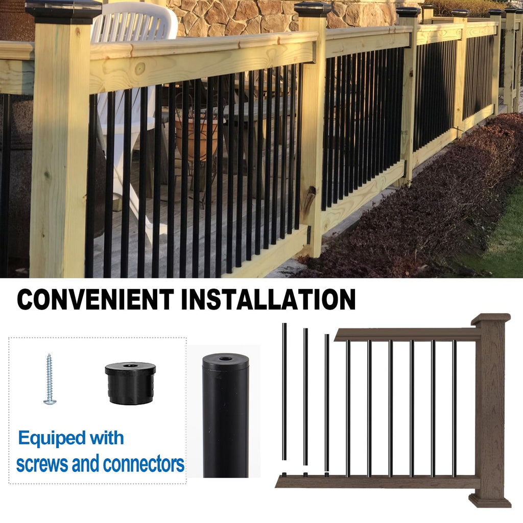 51 Pack 36" Black Aluminum Deck Balusters H699084
