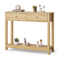 2 Drawer Oak Console Table J5074