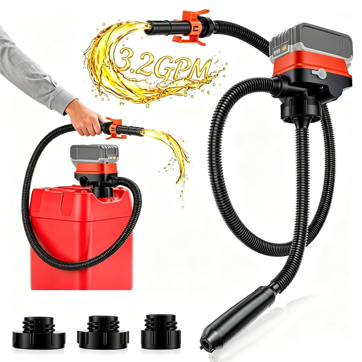 Cordless Fuel Transfer Pump 3.2 GPM with Auto-Stop H2648