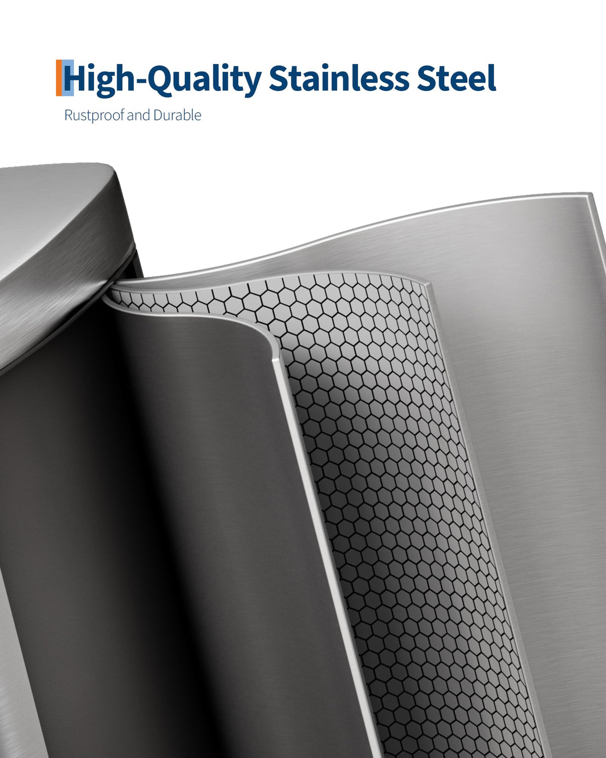 Step-on Stainless Steel Kitchen Trash Can 13 Gal F330699