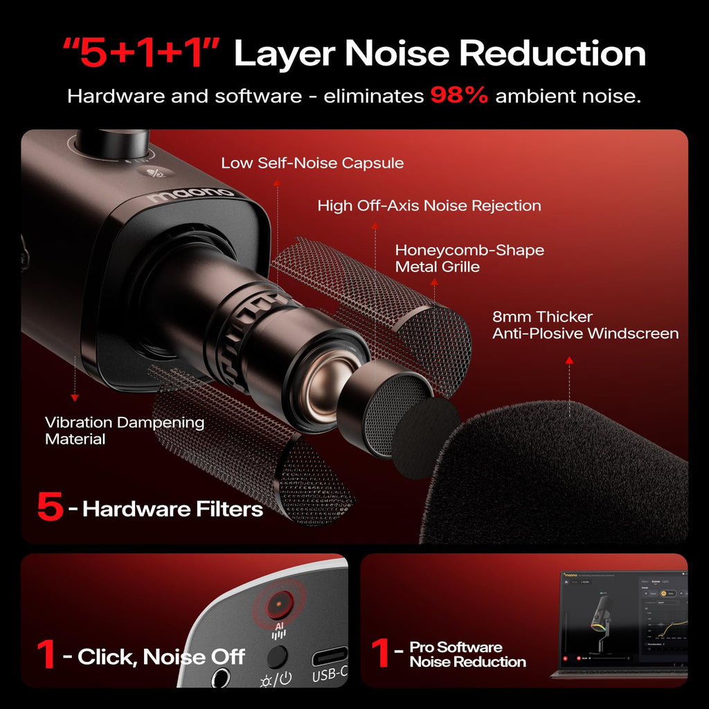 Wireless Microphone with USB-C/Lightning Receiver M6425