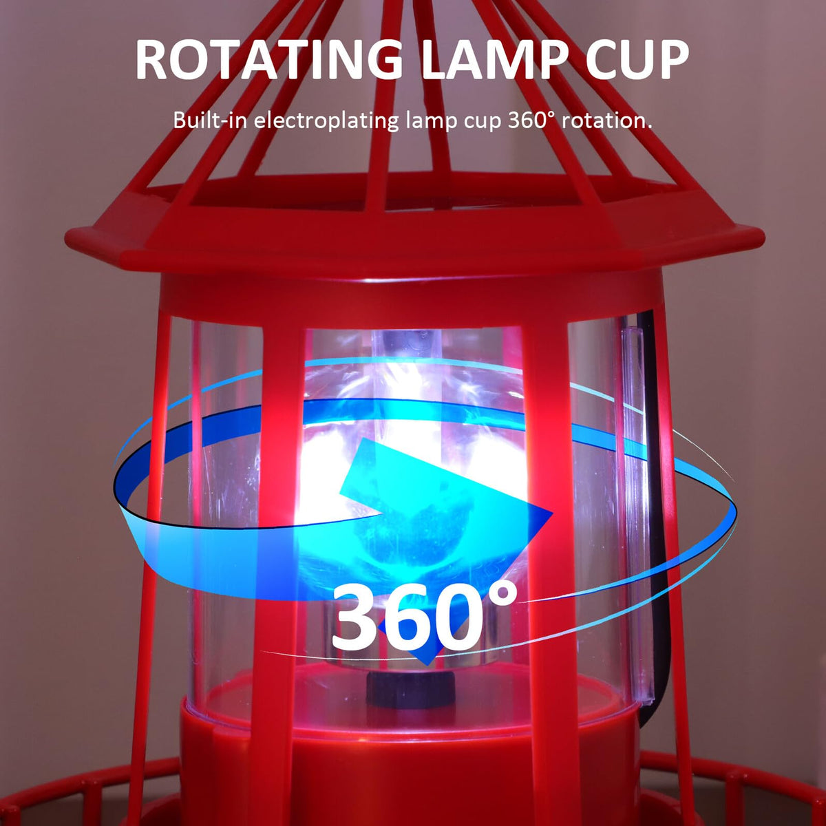 Solar Rotating Lighthouse Landscape Light V83798