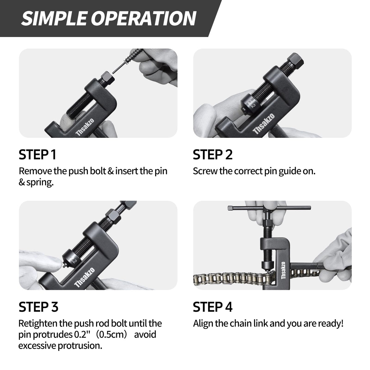 15 Pcs Motorcycle Chain Tool Kit U57522