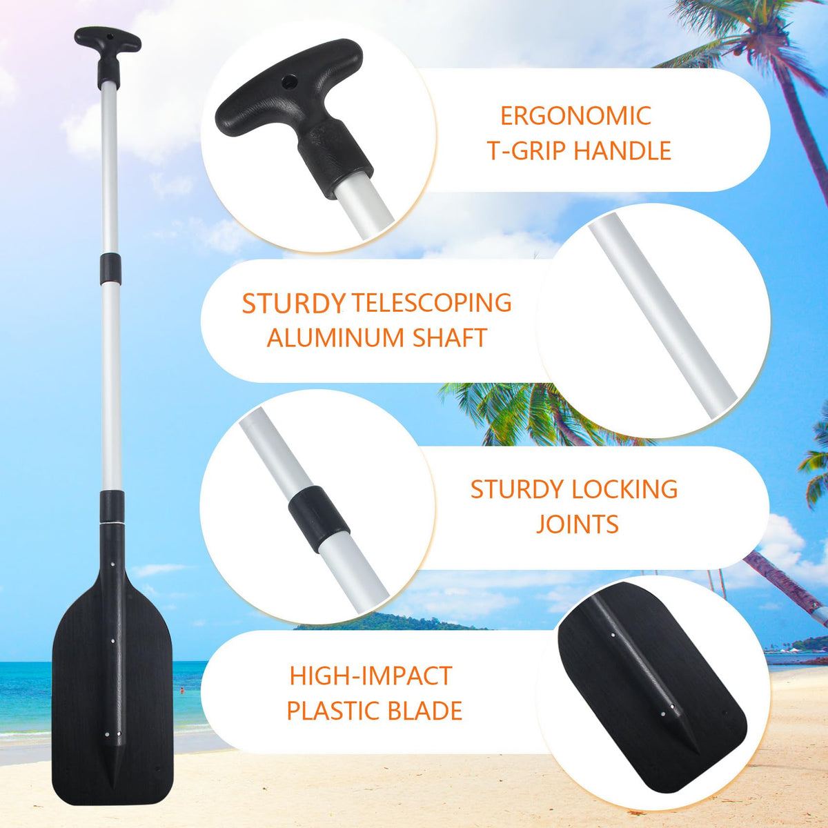 Telescoping Collapsible Boat Oar 2 Pack P40108