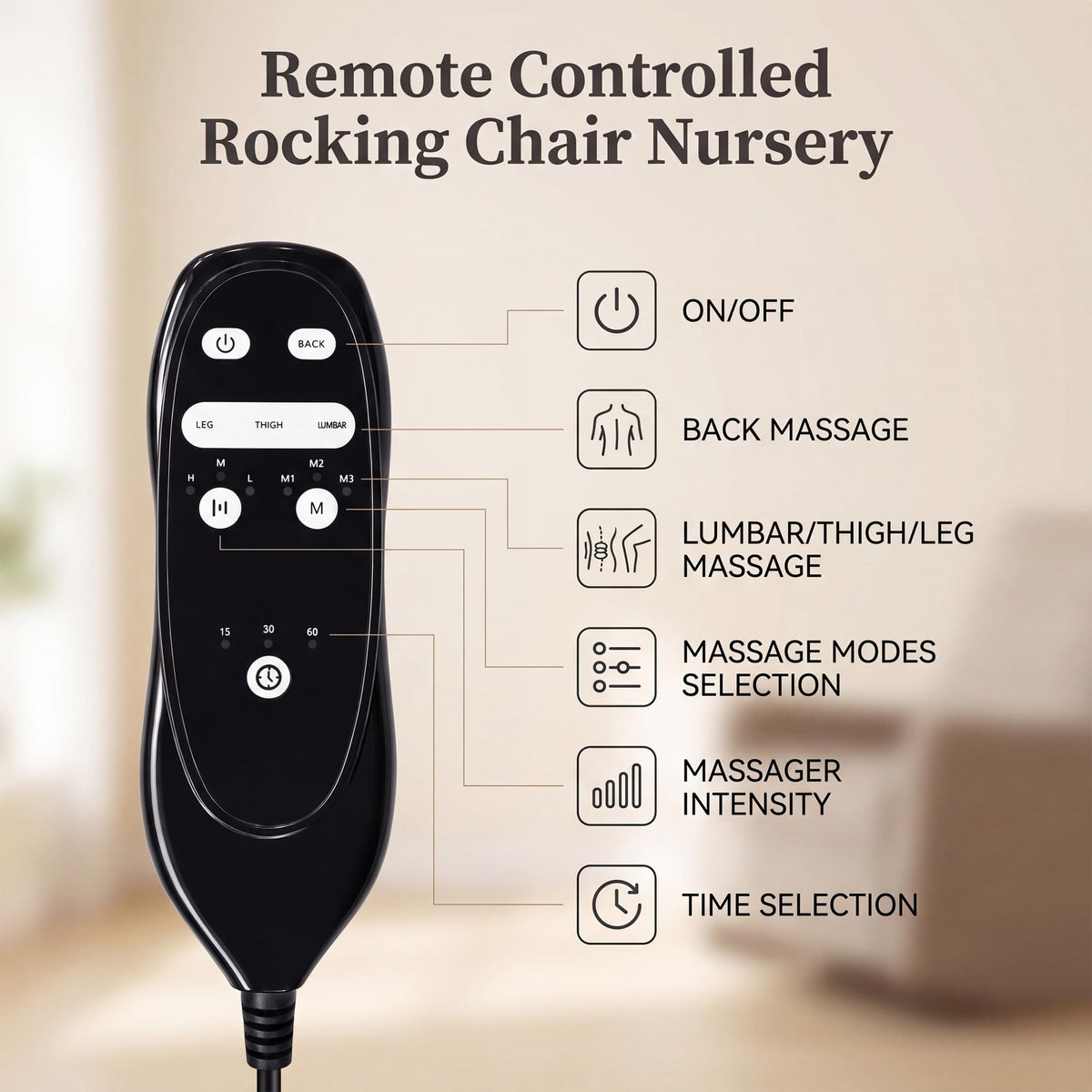 Rocking Recliner Chair with Massage M26197