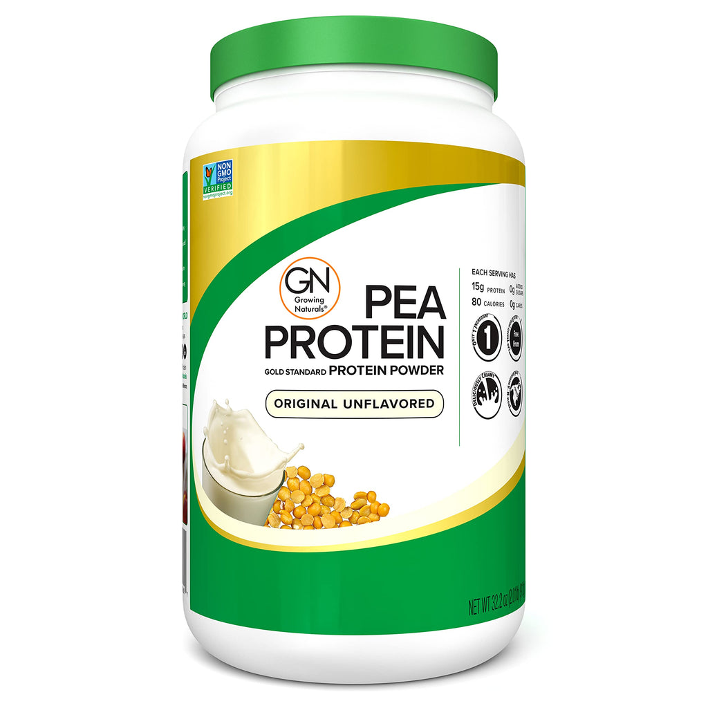 Raw Pea Protein Powder, Vegan Plant Based, BCAA, Low-Carb, Low-Sugar, Unflavored, 2 Pound L253
