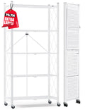 70.7" H 5 Tier Metal Storage Shelves on Wheels B112929