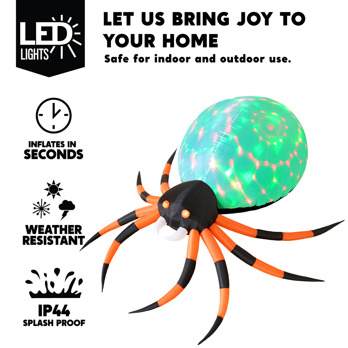 8 FT Inflatable Giant Spider Outdoor Decoration C189387