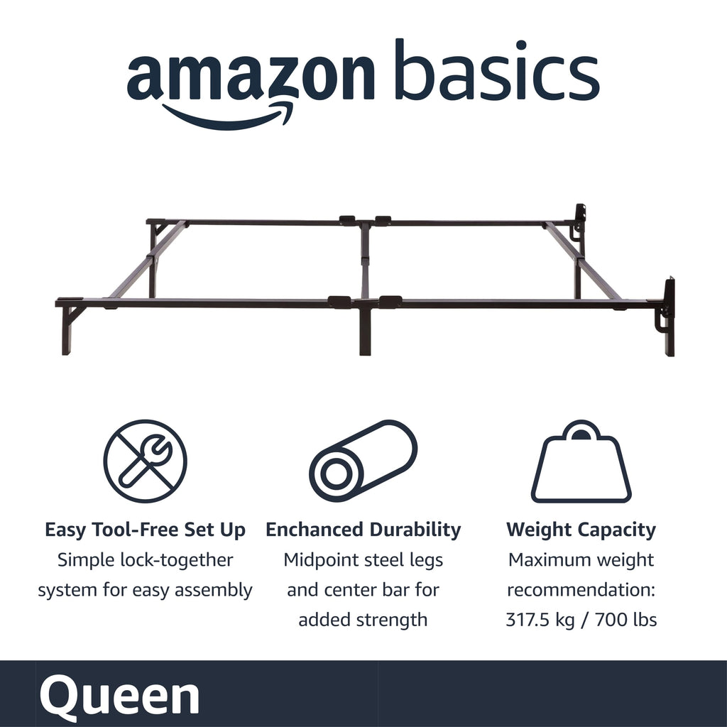 Queen Size Black Metal Bed Frame E60203