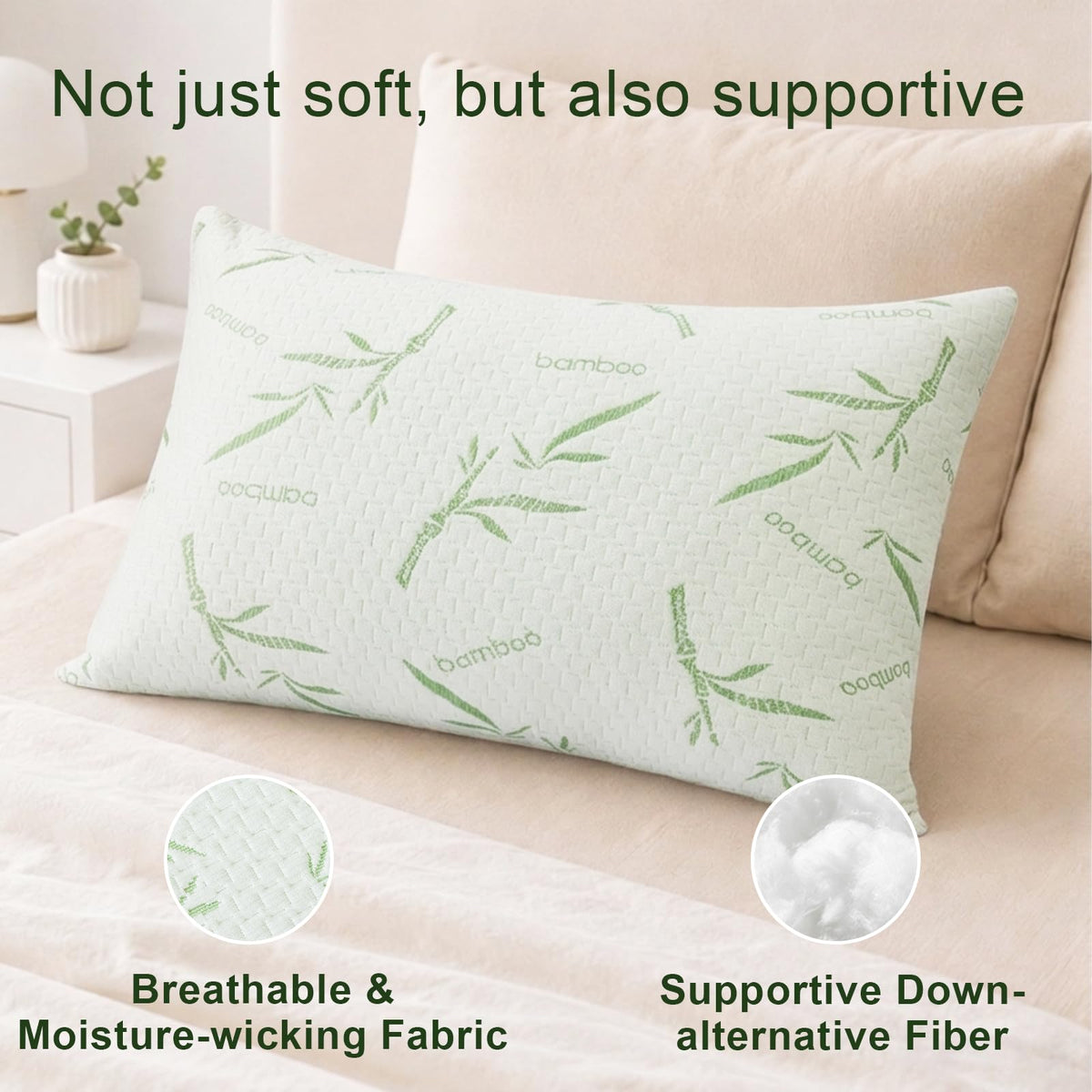 King Size Set of 2 Down Alternative Pillows L1175