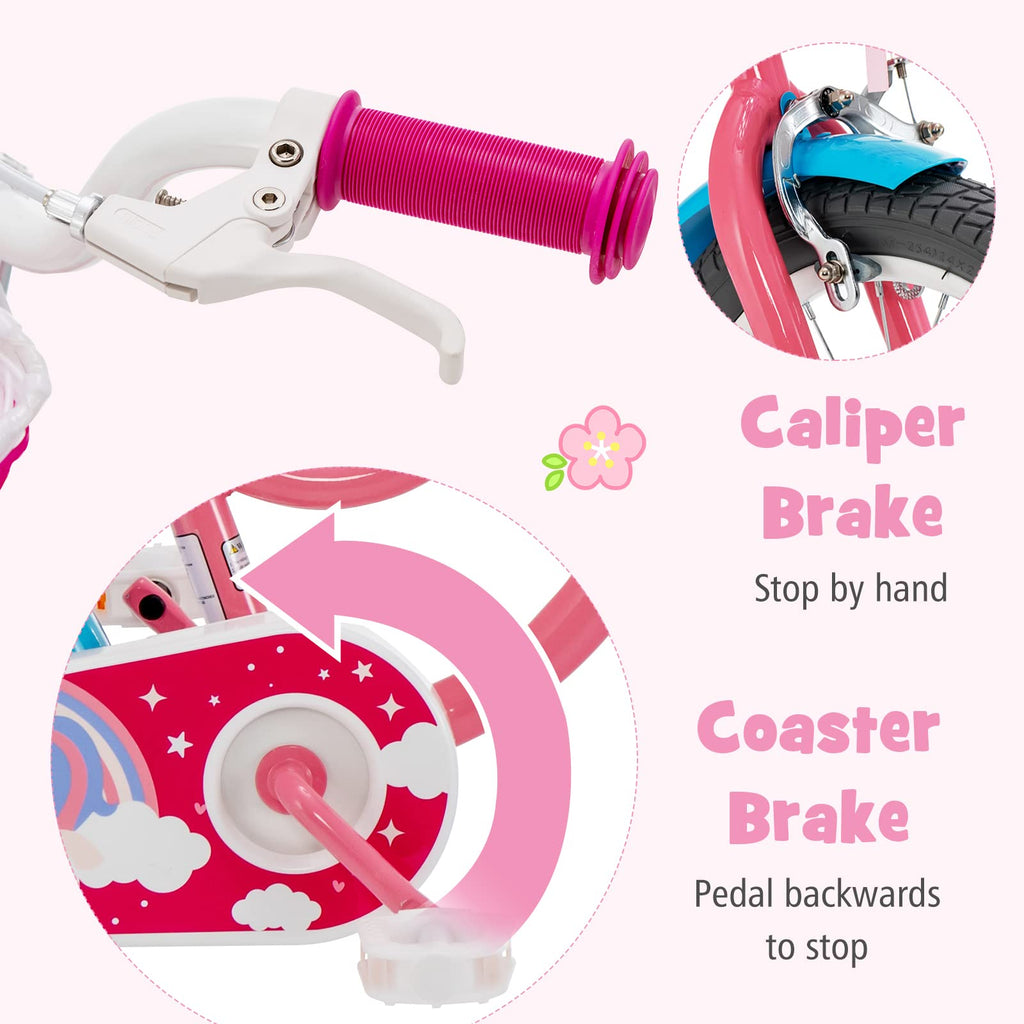 14 Inch Kids Bike with Training Wheels W574888