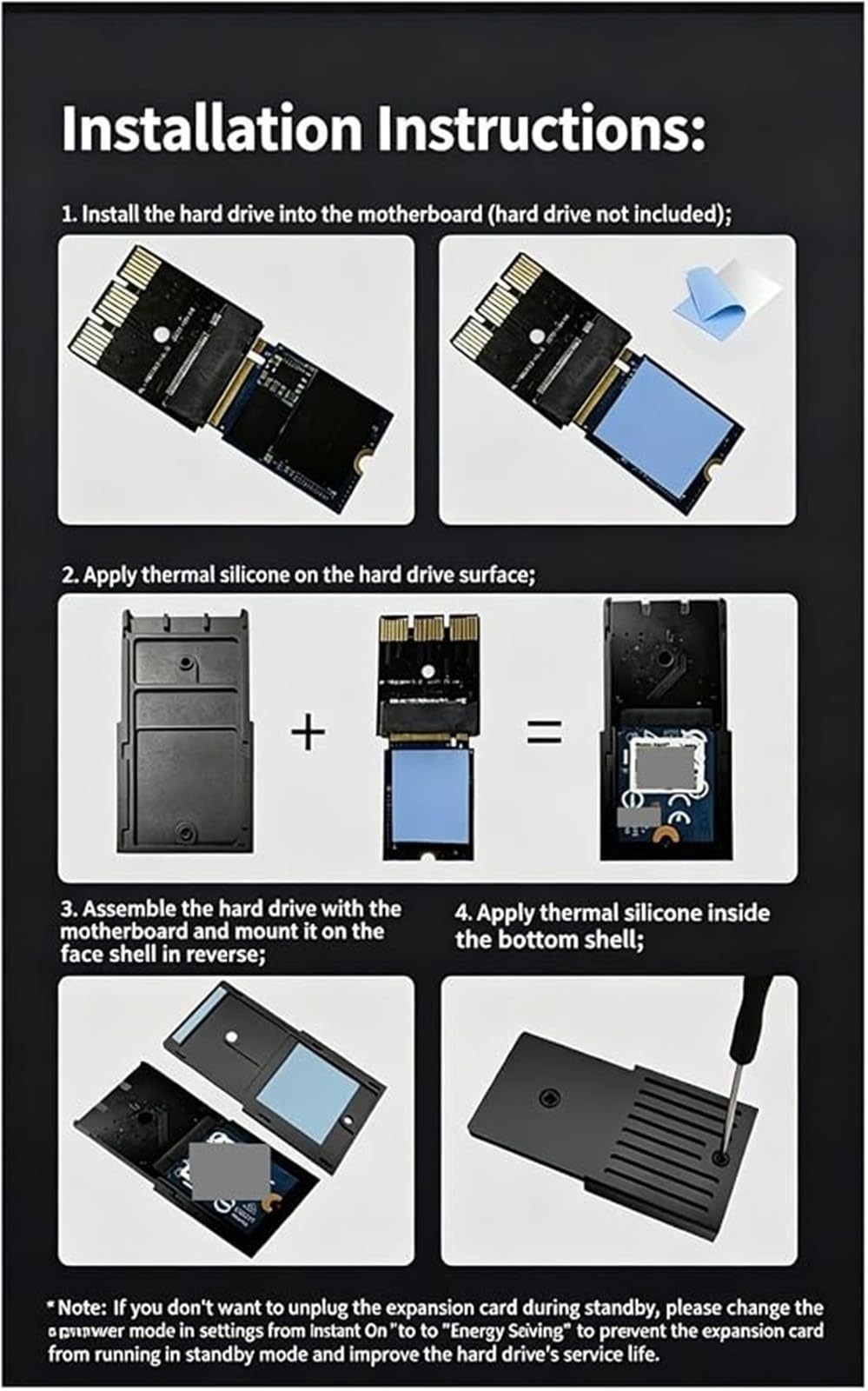 M.2 Hard Drive Expansion Card Enclosure E141
