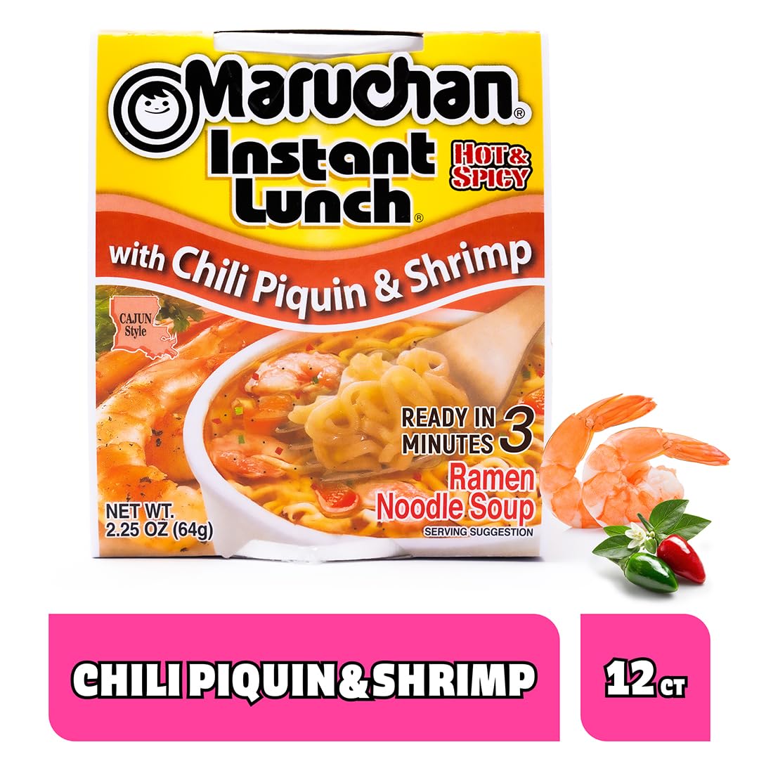Instant Lunch Ramen Noodles Chili Piquin & Shrimp 2.25 Oz 12 Pack B18711