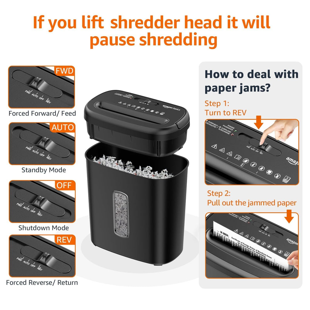 8-Sheet Cross Cut Paper and Credit Card Shredder N86143
