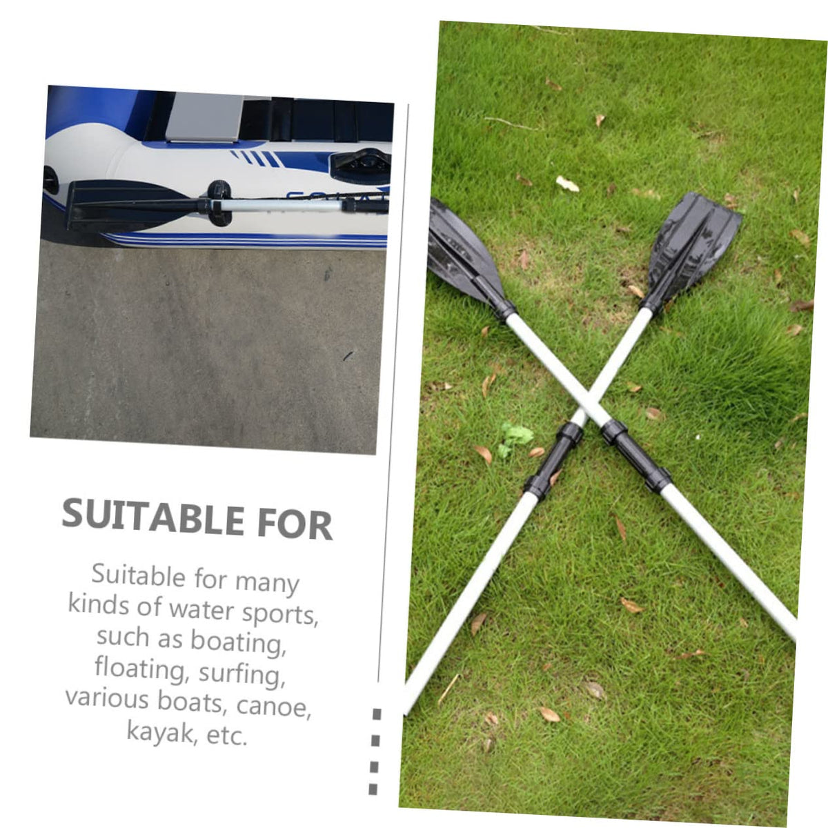 2pcs Aluminum Alloy Telescopic Kayak Paddles J103