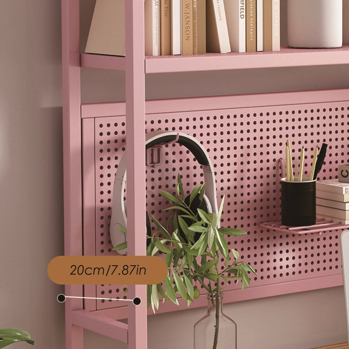 White Metal Desktop Bookshelf T131579