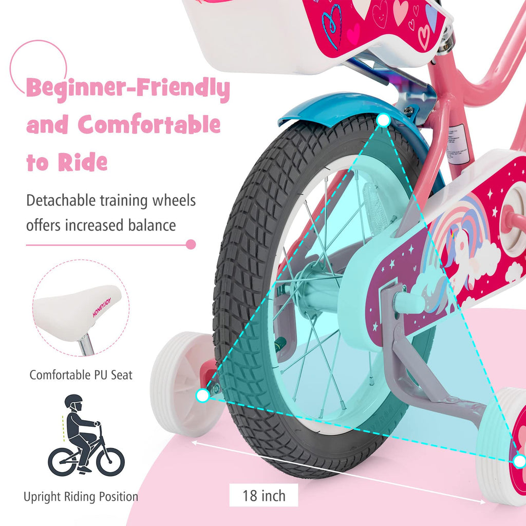 14 Inch Kids Bike with Training Wheels W574888
