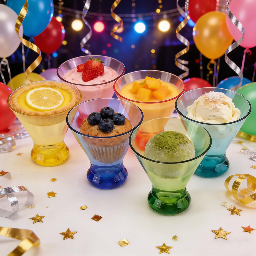 9 oz Stemless Acrylic Martini Glasses Set of 6 X4373