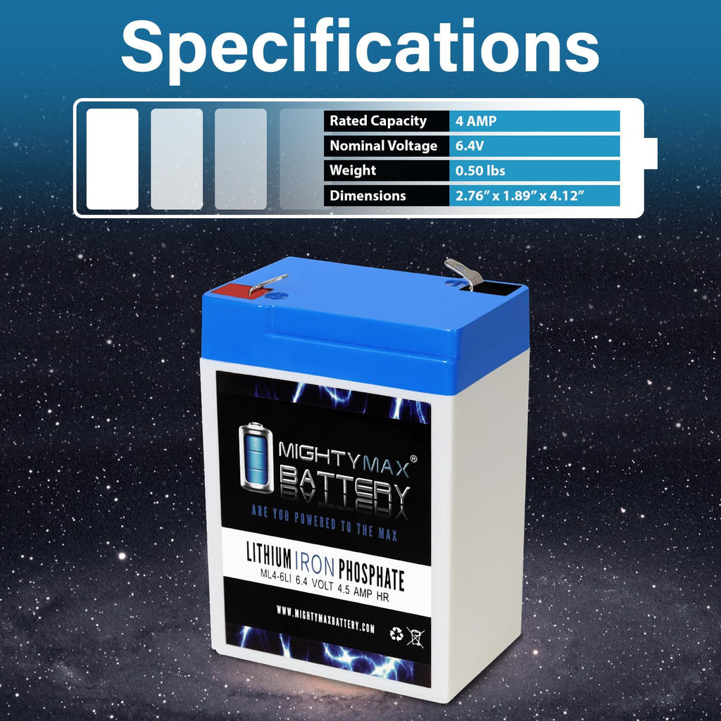 6V 4.5AH Lithium Replacement Battery X36786