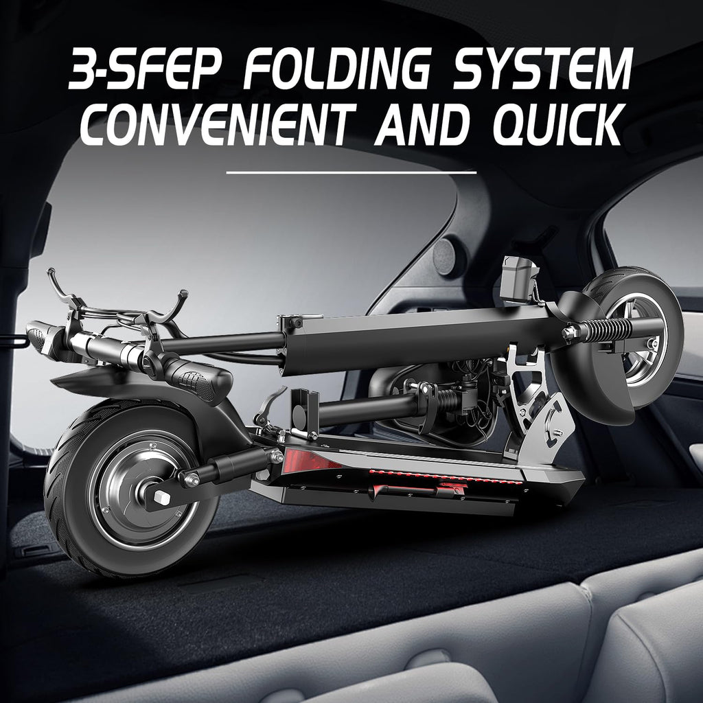 800W 45 Mile Range 25 Mph Foldable Electric Scooter with Seat A9975