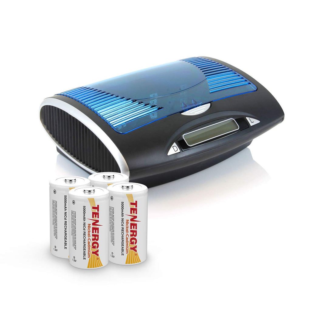Rechargeable NiCd D Batteries and LCD Smart Charger R287282